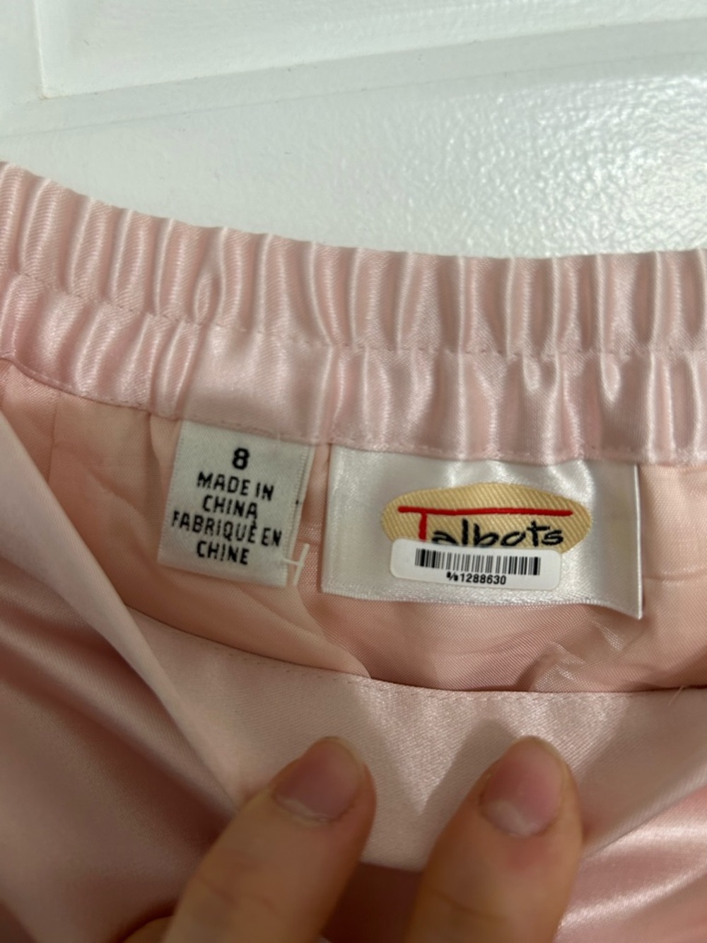 Talbots Light Blush Satin Skirt